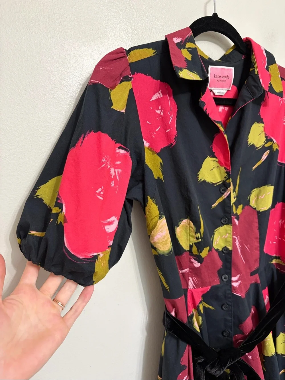 Kate Spade New York Just Rosy Hostess Button Down Shirt Dress - Size 6